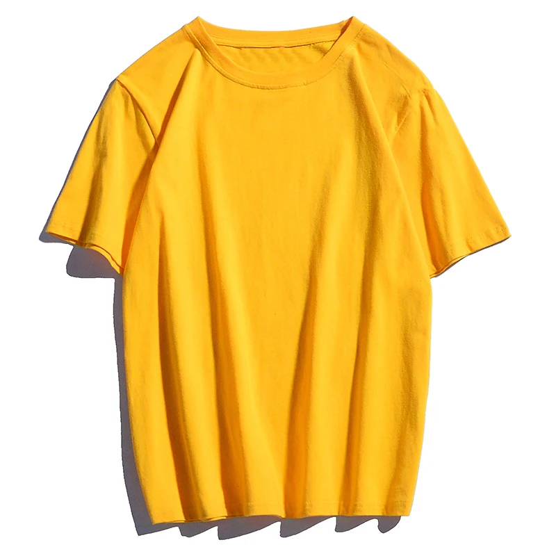 M 4XL Летняя мужская футболка с коротким рукавом новая модная базовая Однотонная
