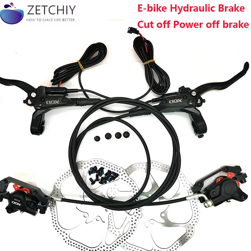 E-Bike MTB Hydraulic Disc brake Set Aluminum Alloy Electric bike scooter Power Control Shifter cut power off Bicycle Brakes electric bike parts,electric bike brake lever