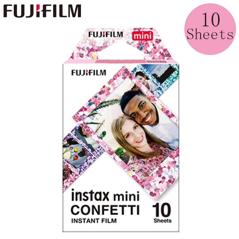 Новая пленка Fujifilm Instax Mini 8 9 конфетти дизайн пленка для Fuji Mini 7s 25 26 70 90 мгновенная камера SP-1 SP-2 - Цвет: 10 sheets