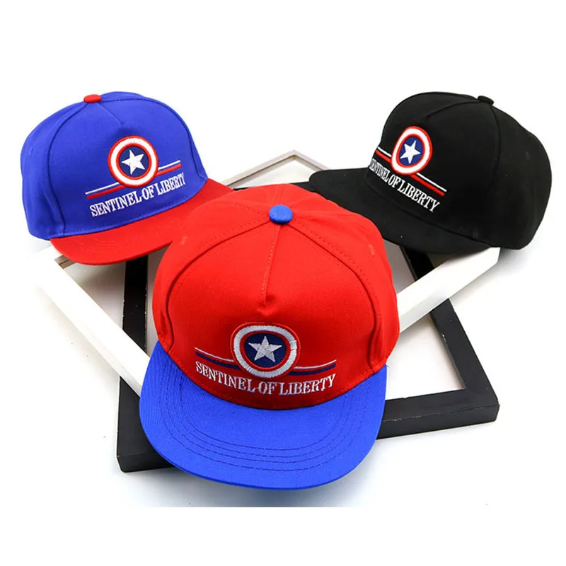 SQTEIO летняя мультяшная Кепка для мальчика Snapback вышивка человек-паук Бэтмен детская бейсбольная Кепка шапка "хип-хоп"