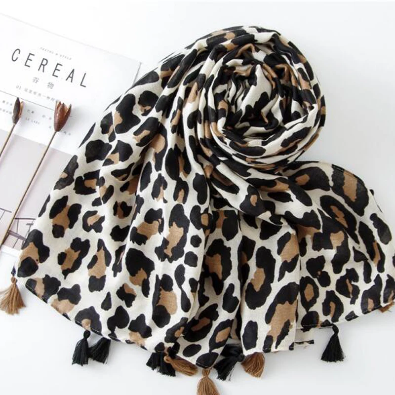 Fashion Ladies New Fashion Leopard Viscose Shawl Scarf Autumn Winter Muffler Headband Foulard Sjaal Wrap Hijab Snood  (4)