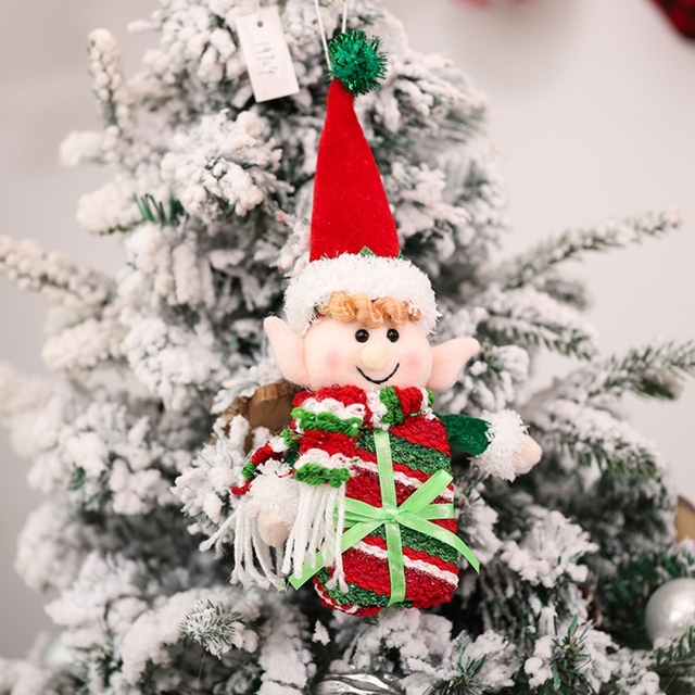 Ornament elf Dolls Xmas Tree Decor Hanging Elf Pendant Candy Jar Christmas Home Decorations New Year kid Gift Noel