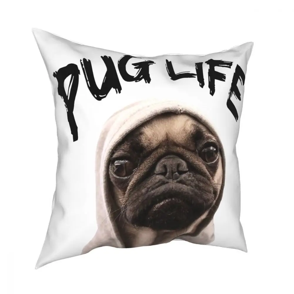 

Pug Life собака декоративная наволочка для подушки полиэстер Подушка по индивидуальному заказу мультипликационным мотивом домашний декор