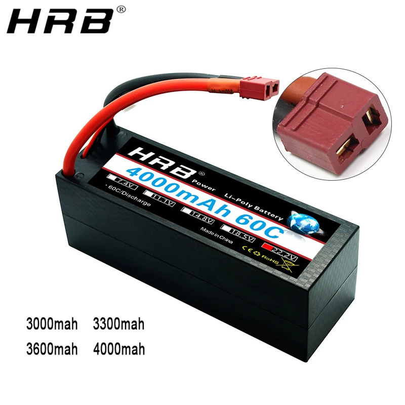 HRB 6S 22 2 V Lipo батарея 3000mah 3300mah 3600mah 4000mah Deans T XT60 XT90 EC5 Жесткий Чехол для внедорожника FPV
