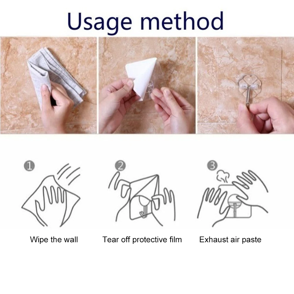 Wall Hooks Hangers Vacuum Sucker Window Iron Hook 5 PCS Flower Shape Durable Strong Economic PVC Accessories Bathroom Kitchen