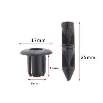 

Hole Clips Fastener Pin Type Rivets For Norton For Triumphand Black Push 8mm 100pcs Hot Practical High Quality