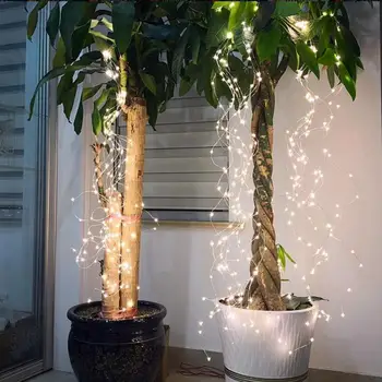 

2m 200 leds decorated copper wire Farly Light Tree Vine lamps lamWaterfall String Lights for Tree Window Patio Christmas Lights