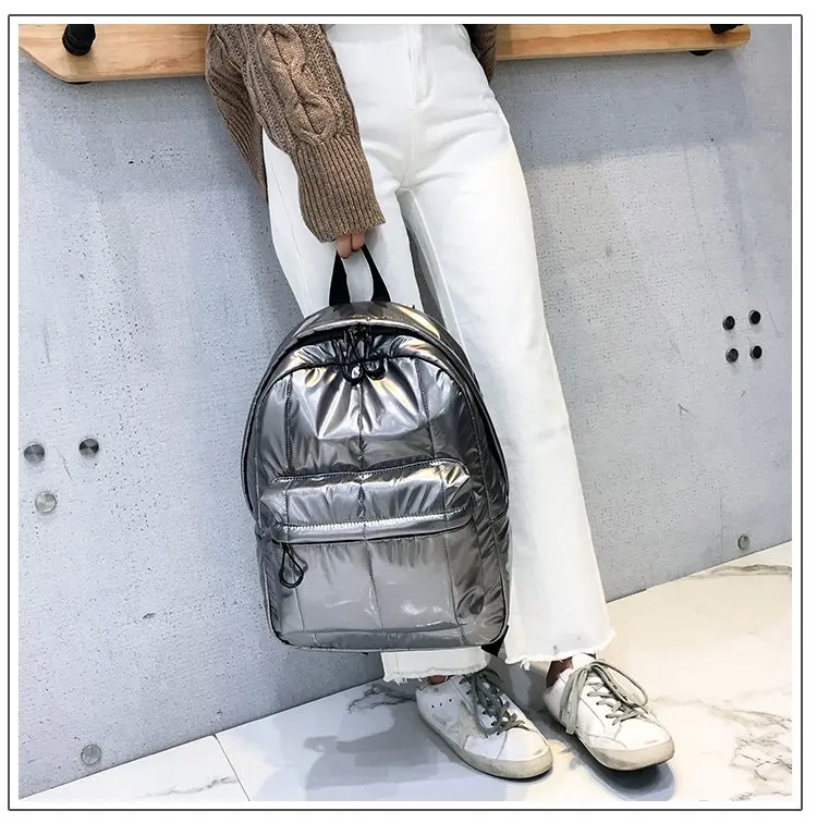 ☆【LOW CLASSIC】☆DRAWSTRING PADDED BACKPAC.K - SILVER☆ LOW CLASSIC
