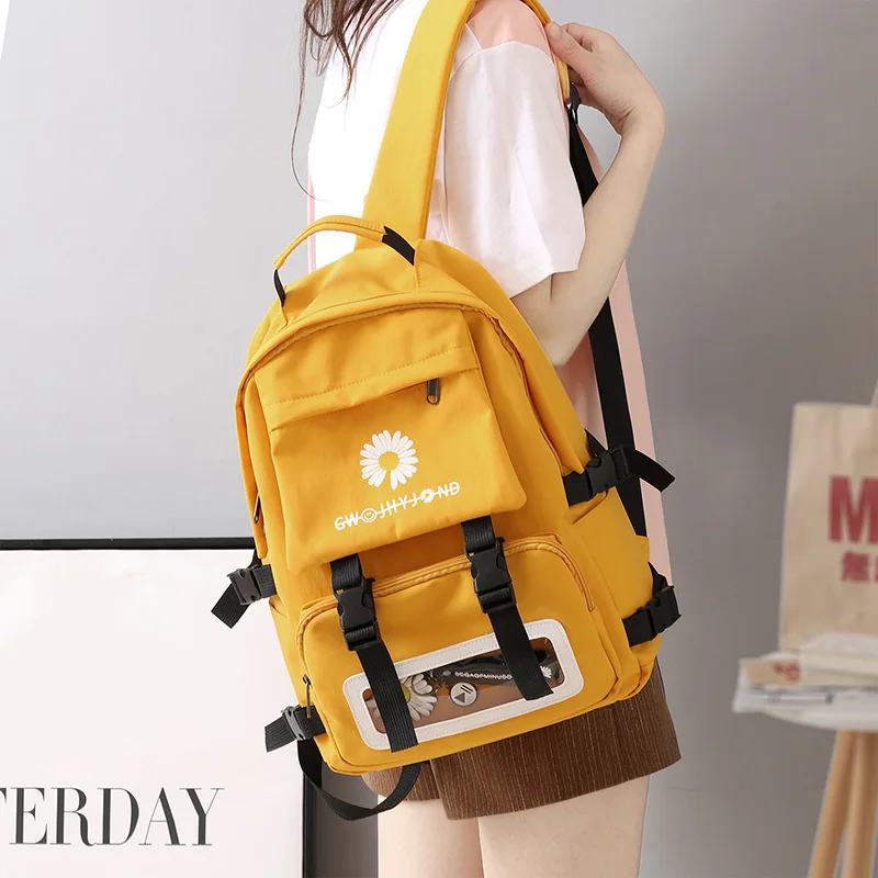 

Fashion Multi-function Versatile Large-capacity School Bag Korean Version School College Student Flower Small Fresh Backpacks