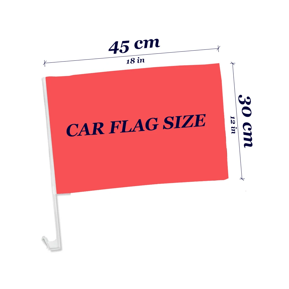 Российский Автомобильный флаг 18 ''x 12'' 30x45 см с пластиковой палкой