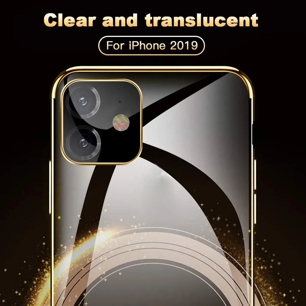 Mosunx тонкий амортизирующий прозрачный ТПУ чехол-бампер для iPhone 11 6,1 дюймов для iPhone 11Pro 5,8 Pro Max 6,5