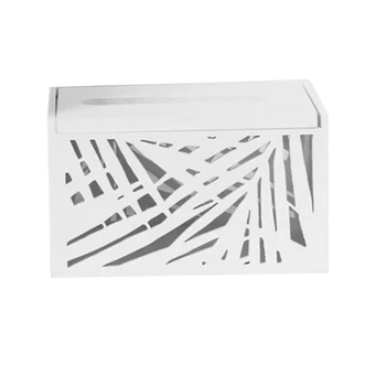 

1pc Wooden Tissue Holder Storage Box Hollow out Desktop Paper Napkin Box for Living Room