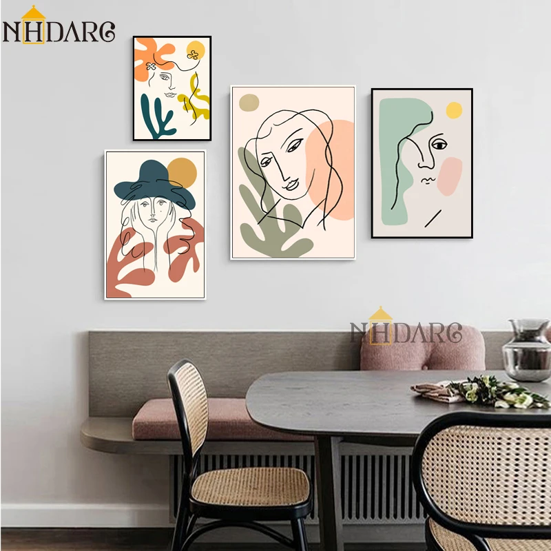 NHDARC холст печати ARC00834 Matisse светильник Роскошные Ретро Винтаж простые штрихи настенные картины плакаты гостиная домашний декор