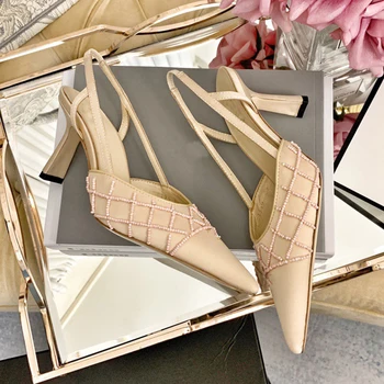 

Spring Autumn Shallow Mouth Pumps Women Sexy Pointed Toe Back Buckle High Heels Pumps Fashion Women Sandals