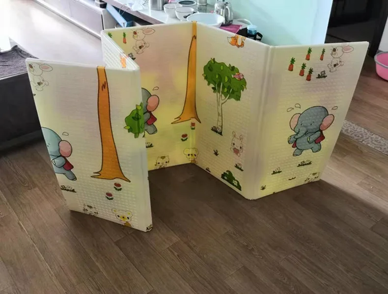 Младенческий детский коврик для лазания, Складывающийся Поролоновый Коврик для пола, мультяшный коврик для дома, гостиной, экологически чистый XPe детский ползучий коврик, толстый