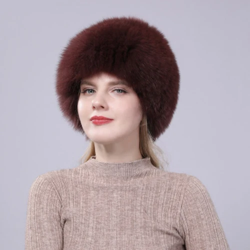 Хит, женская зимняя шапка с лисой, русская леди, шапка с лисой, берет, Peaky Blinder Gorras Peaky Blinder Casquette Chapeau Femme - Цвет: color16