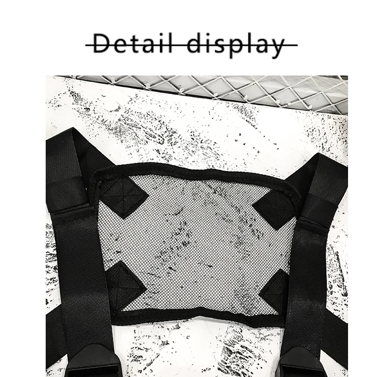 Уличная нагрудная сумка, регулируемая, в стиле хип-хоп, функциональная, модная, большая, вместительная, Канье Уэст, нагрудная сумка, 569