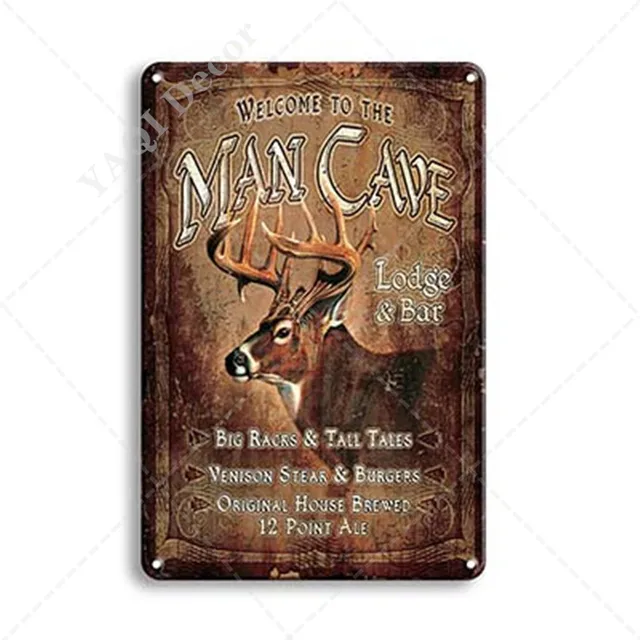 Man Cave Signs Vintage Metal Sign Plaque Metal Vintage Retro Tin Sign Wall Decor for Bar Pub Club Garage Iron Painting 60059
