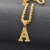 Anniyo A-Z Letters Necklaces Women Men Gold Color Initial Pendant Rope Chain English Letter Jewelry Alphabet African #058002B ► Photo 1/6