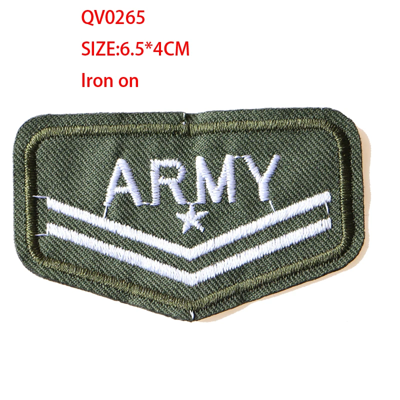QV0265 2 шт. значок медали армии США железные нашивки для одежды DIY полосатая одежда Лоскутные наклейки для детей пользовательские значки - Цвет: QV0265