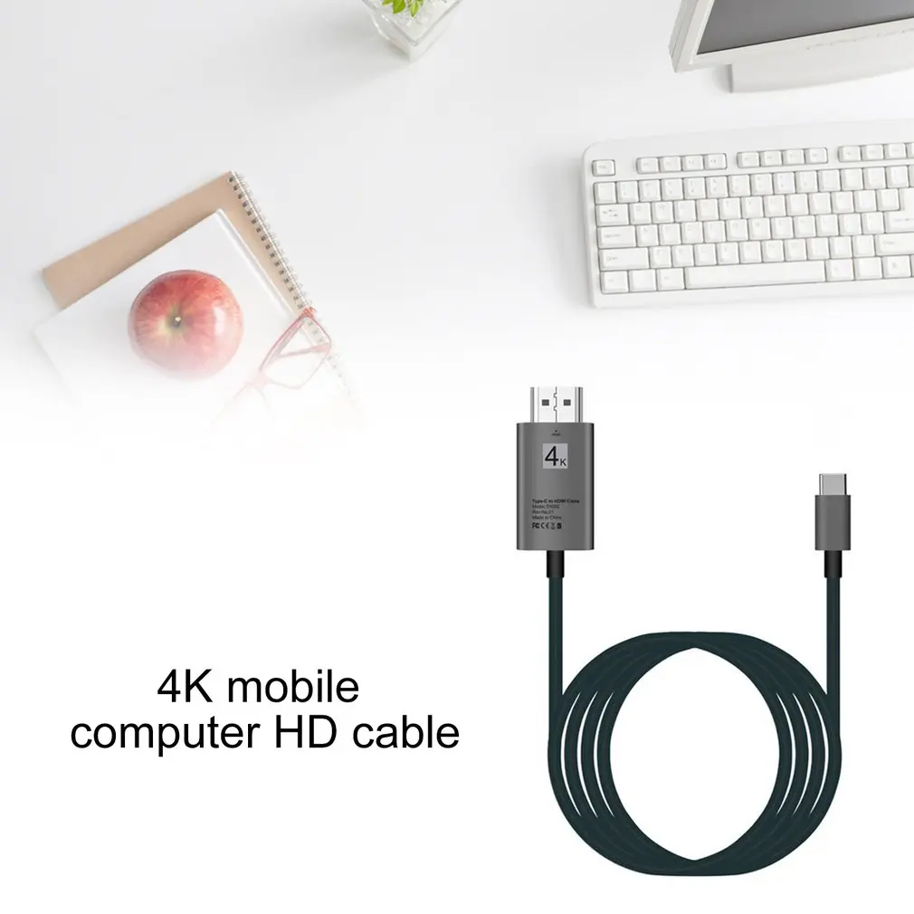 Кабель с разъемами type-C-HDMI USB 3,1-HDMI 4K для телефона и компьютера Hd