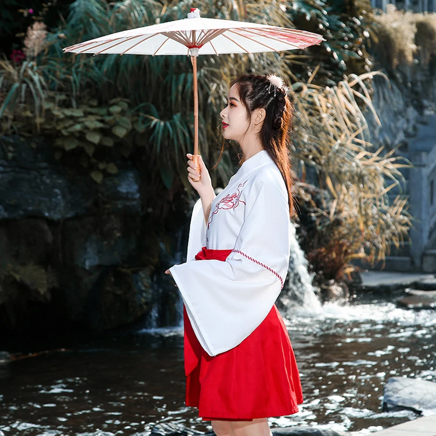 Китайская одежда Феи для девочек, традиционный ретро костюм ханьфу для женщин, костюмы для танцев и выступлений, повседневная одежда