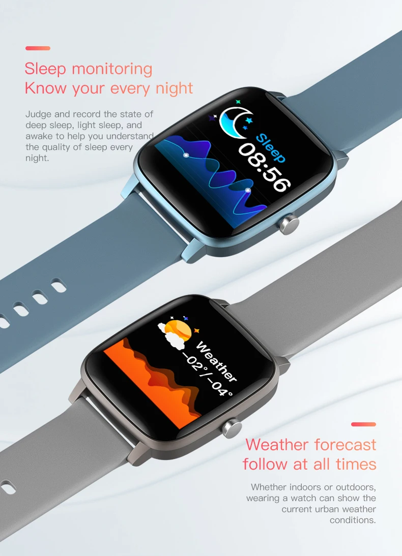 2021 NEW T68 Smart Watch Men Body Temperature Measure Heart Rate Blood Pressure Oxygen Bracelet Call Reminder Smart Watch Black