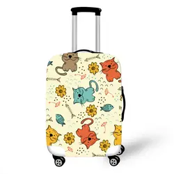Эластичный Чемодан защитный чехол для чемодана Защитная крышка тележка Чехлы 3DTravel аксессуары с рисунком кота T10001