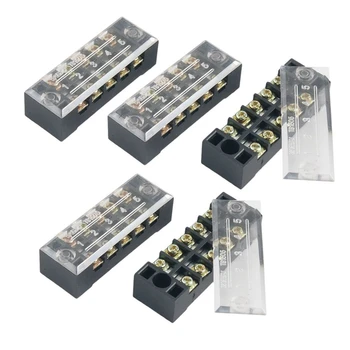 

5 Pcs Dual Row 5 Position Screw Terminal Strip 600V 15A