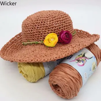 

Fashion Fancy Yarn Flat Hat Yarn 100% Polyester Anti-UV Yarn for Crocheting Hats Bags Multi-usage Waterproof Handknitting Yarn