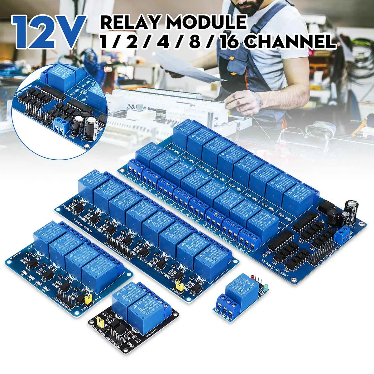 Релейный модуль 5 в 12 1/2/4/8/16 каналов с оптроном релейный выход для Arduino PIC AVR DSP