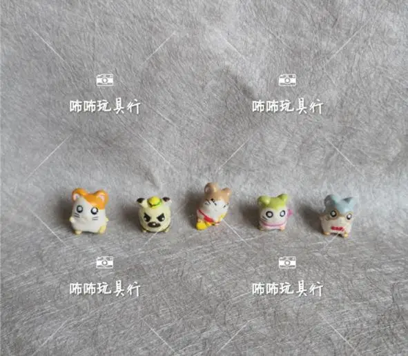 50PCS/lot Cartoon Action Figure Toy Sweet Cute Little Hamsters 2CM Animal Dolls Birthday Gift For Girls Kids Toys 3