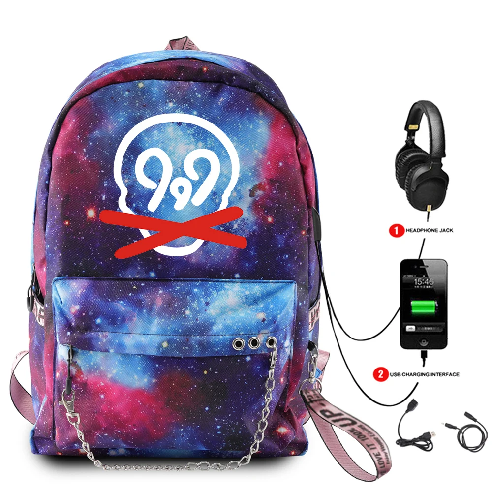 USB рюкзак Juice Wrld рюкзак хип-хоп модный Звездный рюкзак небо унисекс школьная сумка Многофункциональный водонепроницаемый рюкзак для путешествий