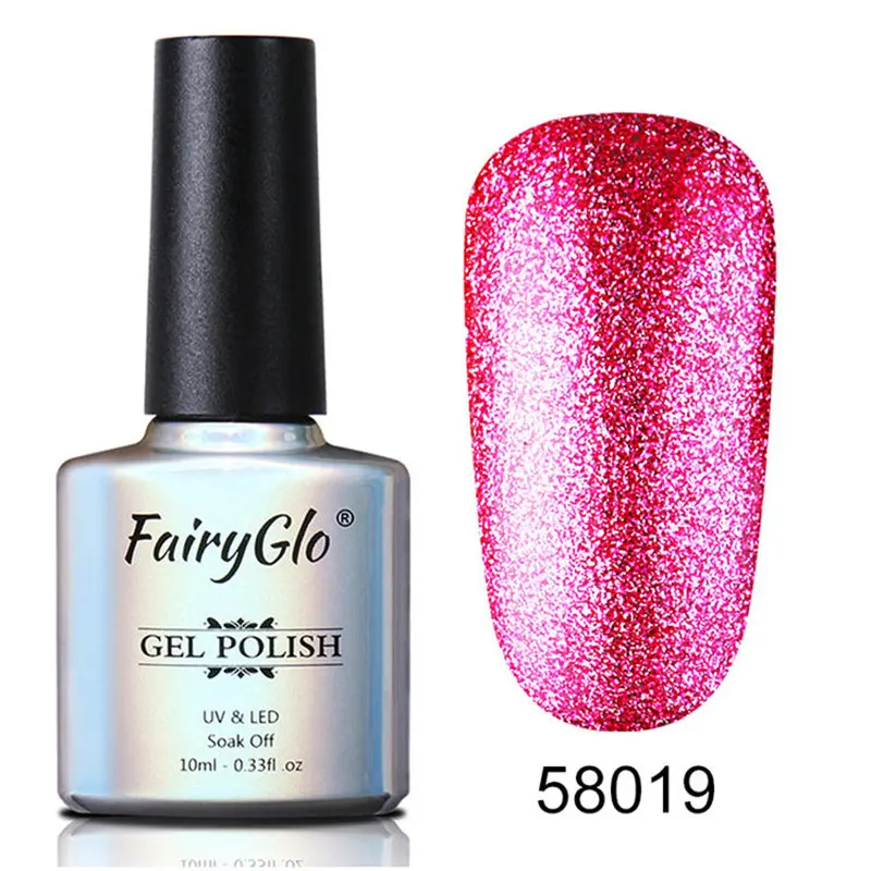 BJJ58019 FairyGlo 10 мл Гель-лак с блестками Гибридный лак для маникюра ногтей, полустойкое к полу Перманентный лак для ногтей УФ Гель-лак био-Гели Soak Off Nail Art Эмаль - Цвет: BJJ58019
