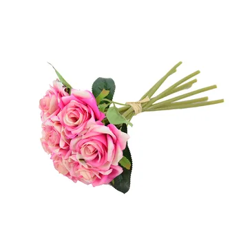 

Artificial Rose Bouquet 8-Corner Rose Artificial Flower Silk Flower Preserved Fresh Flower Artificial Bouquet Decoration Wedding