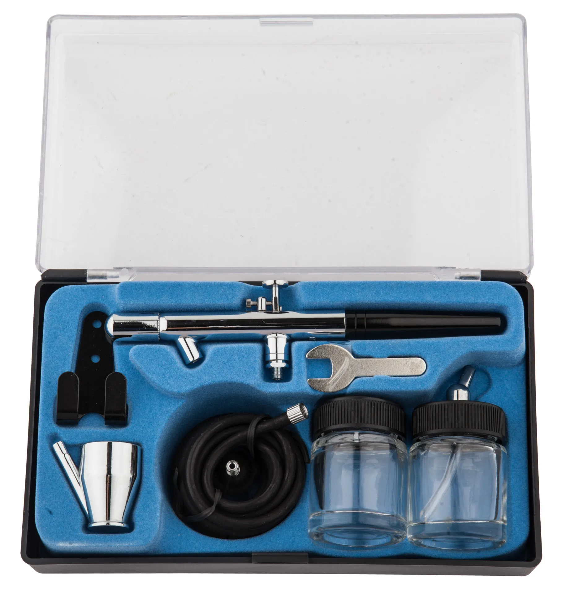 

Supply Temporary Body Only with Complete Air Pipe with Double Glass Bottle 22ml Double Acting Air Brush TD-128T