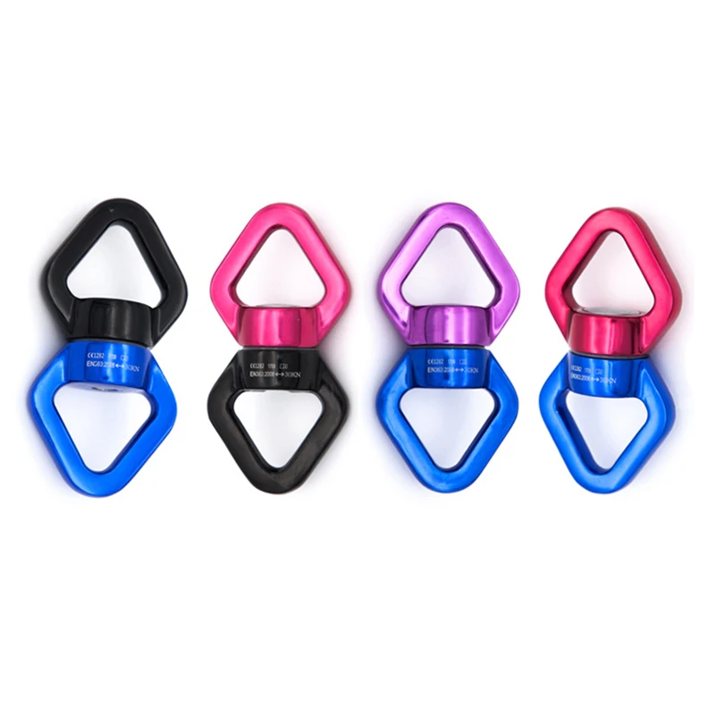 Rope Swivel Connectors Outdoor Rock Climbing Universal Rotator 30KN Aluminum Magnesium Alloy 8 Shape Protective Rotational