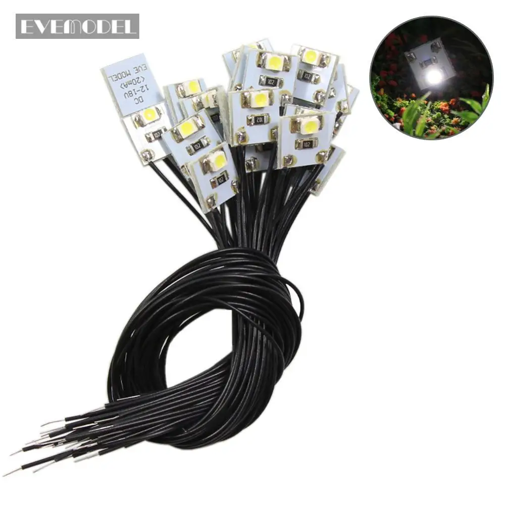 DD00W 20pcs/40pcs Pre-wired Bright White SMD 3528 Led Lamp Light Set 12V ~ 18V NEW