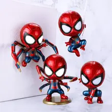

Marvel Anime Action Figure The Avengers SpiderMan Iron-man Deadpool Super Hero Kawaii Room Decorate Car Ornaments Birthday Gift