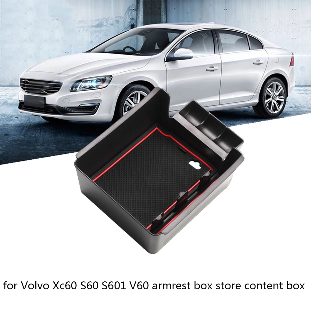 Замена для Volvo XC60 S60 V60 2009- Центральная консоль подлокотник контейнер для хранения Органайзер вставка лоток для хранения поддон
