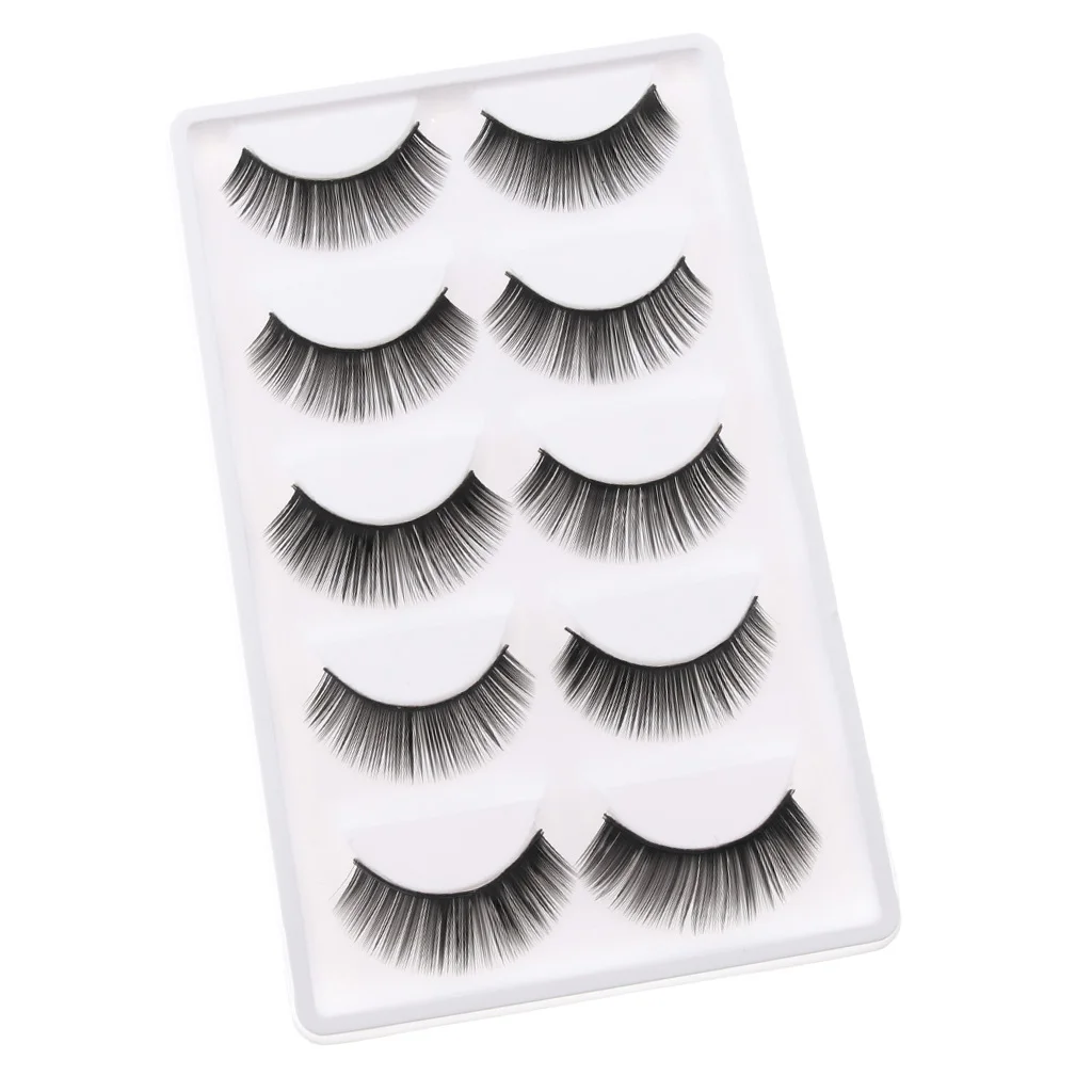 5 Pairs Long Black Fake Eyelashes Eye Lashes for 12 Inch Blythe Neo Dolls DIY Making & Repair Accessories