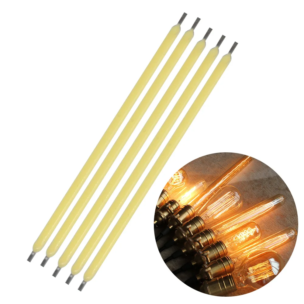 10Pcs Led Chip 3V 68Mm Filamento Duro Edison Lampadina Parti Della Lampada Lampadina A Led Accessori A Incandescenza Diodi Bianco Caldo