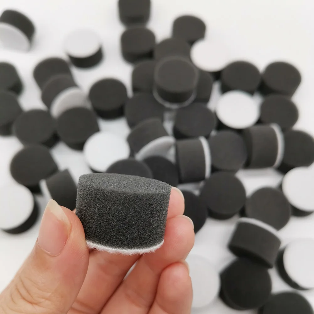 50pcs 1 Inch Car Mini Polisher Pad 25mm Buffing Detail Polisher Sponge Kit Multipurpose Wax Hand Tool