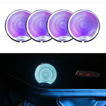 

For Mercedes Benz E Class W213 2015-2018 Trim Cover Case Emblem cover 4Pcs/Set LED Audio Sound Speaker cover