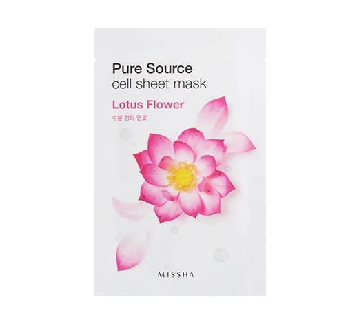 LOTUS FLOWER 1pcs MISSHA трава в телесном листе маска уход за лицом Удаление угрей лечение от прыщей, отбеливание маска отшелушивающие лица Корея Косметика - Цвет: LOTUS FLOWER 1pcs