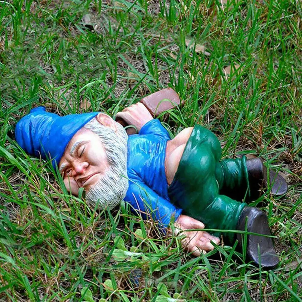 Funny Gnome Resin Figurines Garden Decoration Villa Home Statue