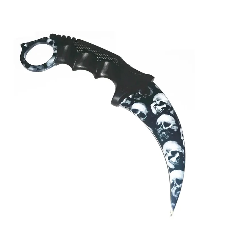 Skull A HS инструменты CSGO Karambit охотничий нож в стиле игры "Counter-Strike" выживания тактический коготь нож Карманный Самообороны обидный кемпинг инструмент - Цвет: Skull A
