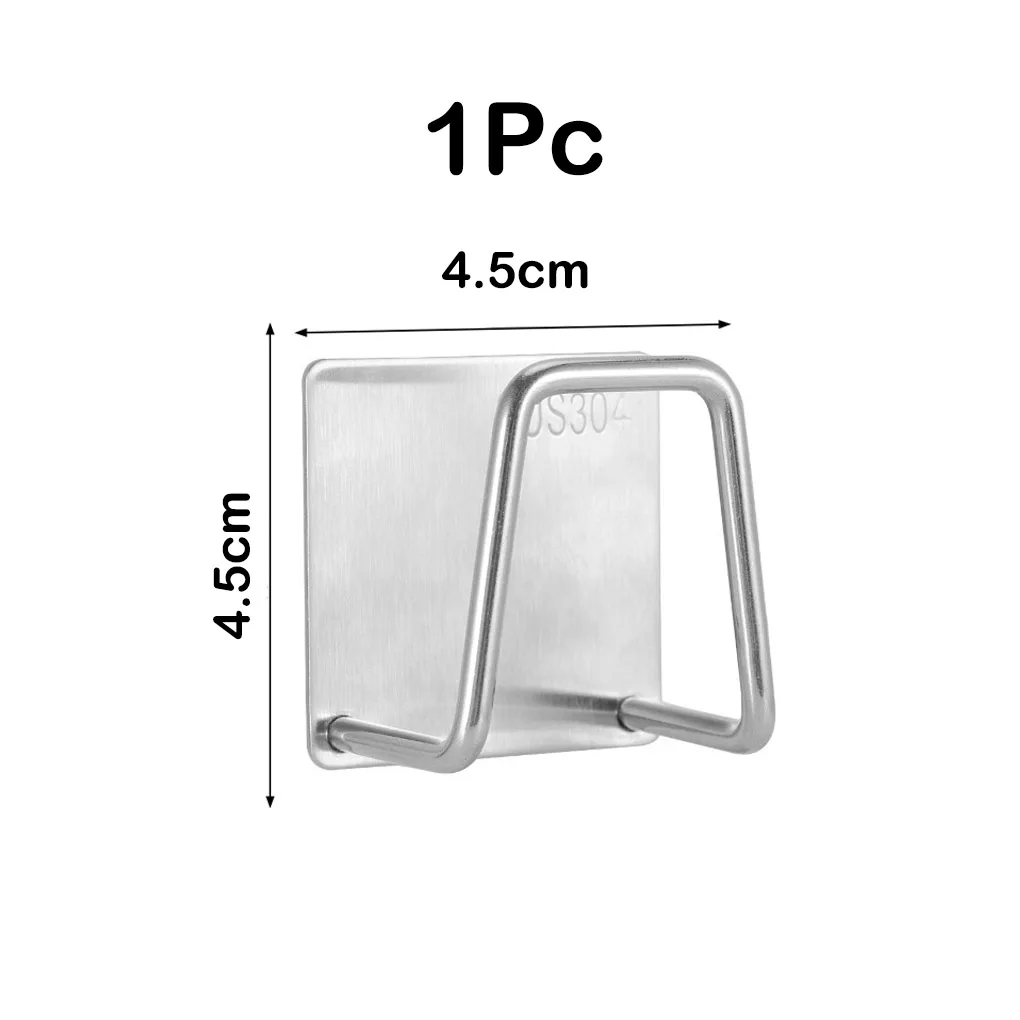 Kitchen Stainless Steel Sponges Holder Storage Rack Self Adhesive Sink Sponges Drain Drying Rack Kitchen Sink Storage Stand 3PCS