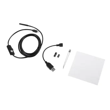 

720P Tube Endoscope 5.5mm 2M Micro USB HD Camera Borescope Inspection For PC Android Phone IP67 Waterproof Scope 6 White LEDs