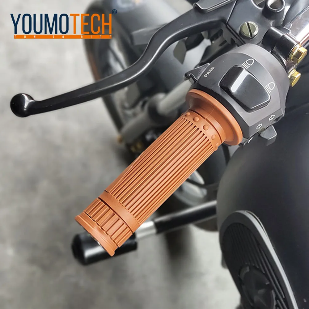 Универсальная мягкая резина Ретро Кафе racer запчасти 22 мм резиновая рукоятка мотоцикла для harley moto рукоятки для мотоциклов